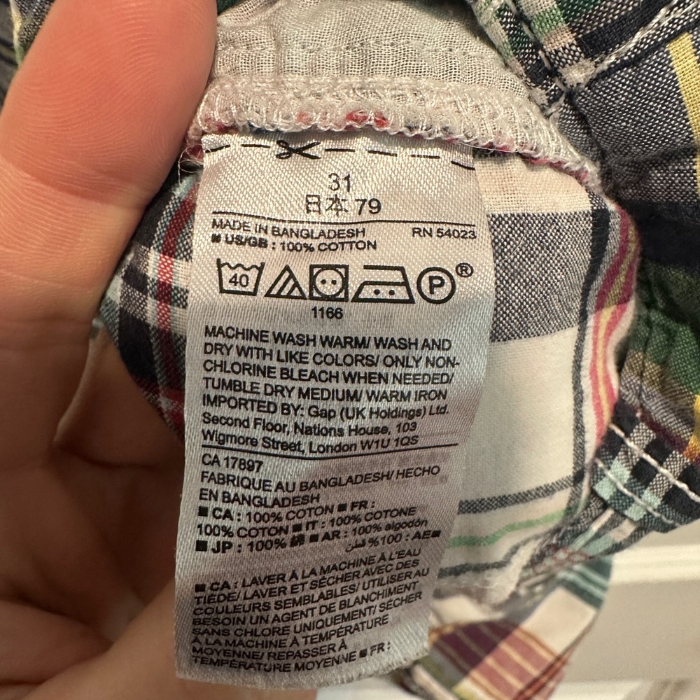 Gap Plaid Patchwork Flat Front Shorts - image 5